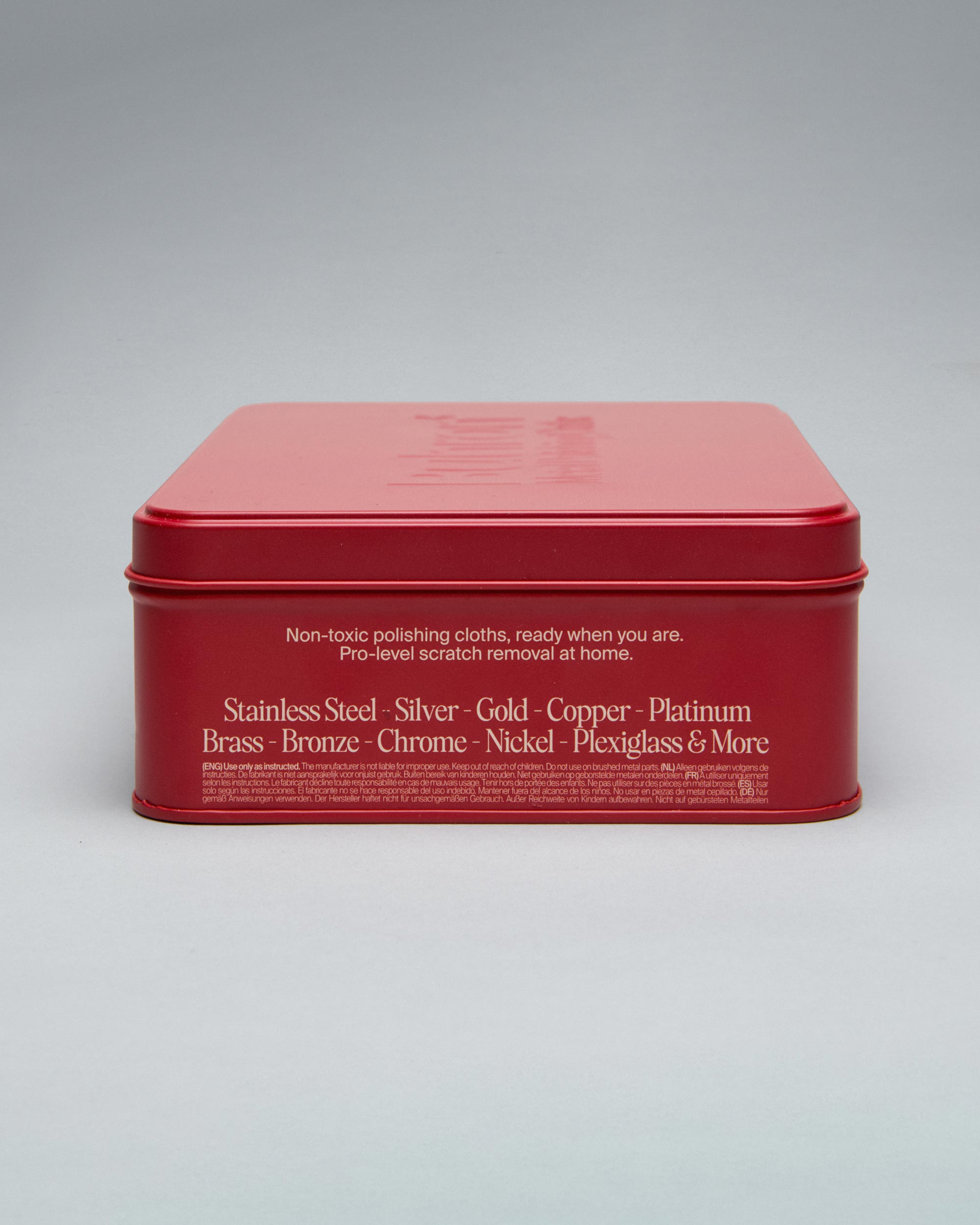 Buhron metal polishing cloth tin, compatible with silver, gold, brass, copper, platinum, chrome and stainless steel